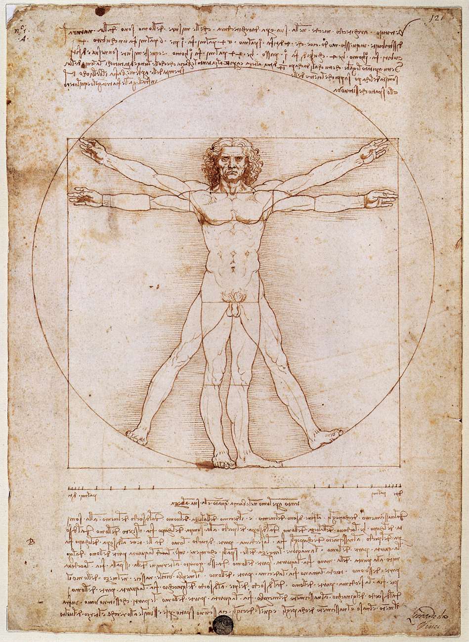 El Hombre de Vitruvio de Leonardo da Vinci