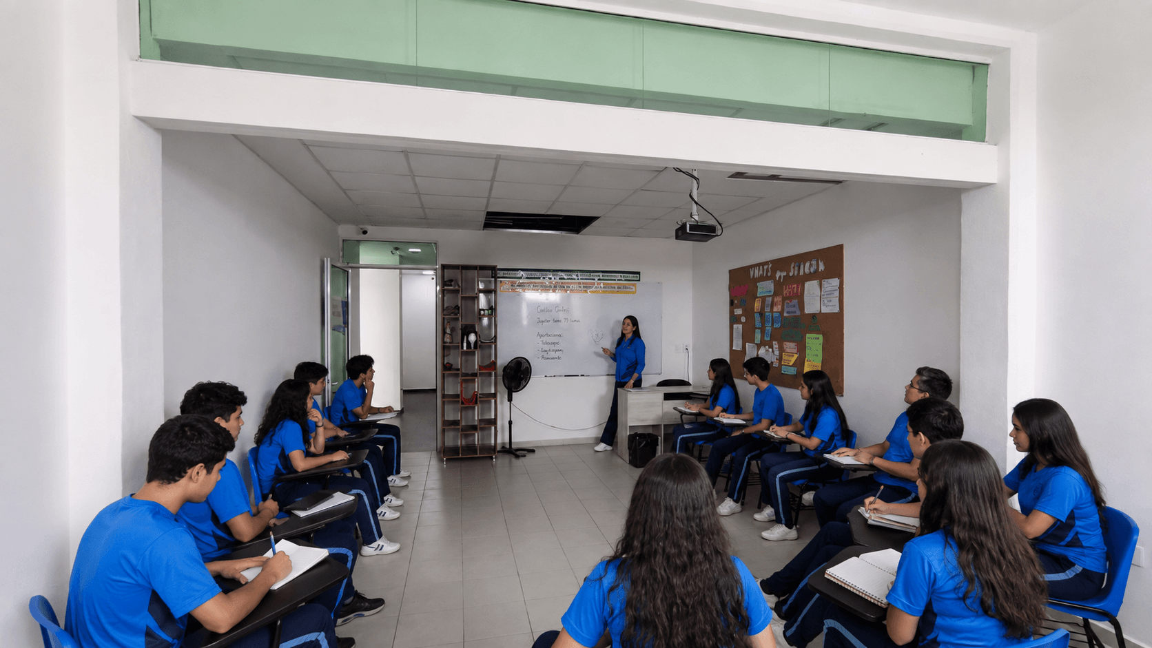 Grupo de estudiantes participa en una clase organizada en círculo